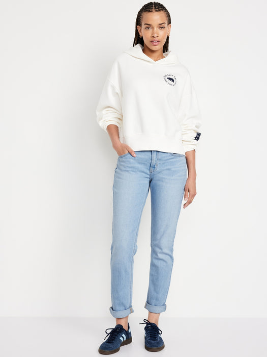 Mid-Rise Wow Boyfriend Straight Jeans