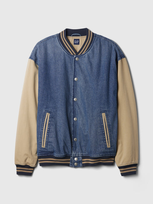 Denim Varsity Jacket