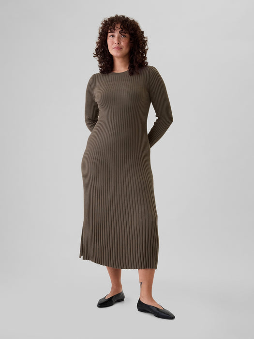 Rib Sweater Maxi Dress