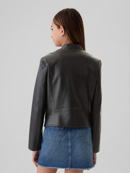 Kids Vegan Leather Moto Jacket