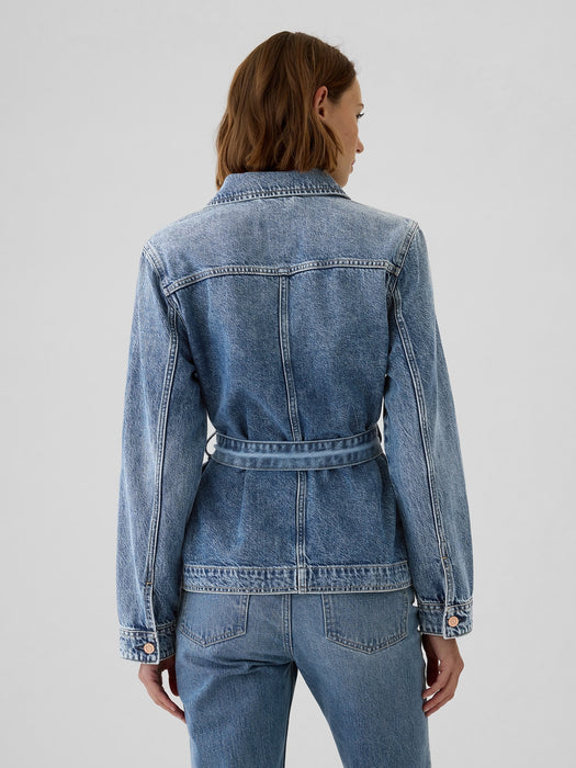 UltraSoft Belted Denim Jacket