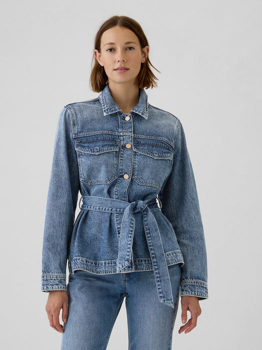 UltraSoft Belted Denim Jacket