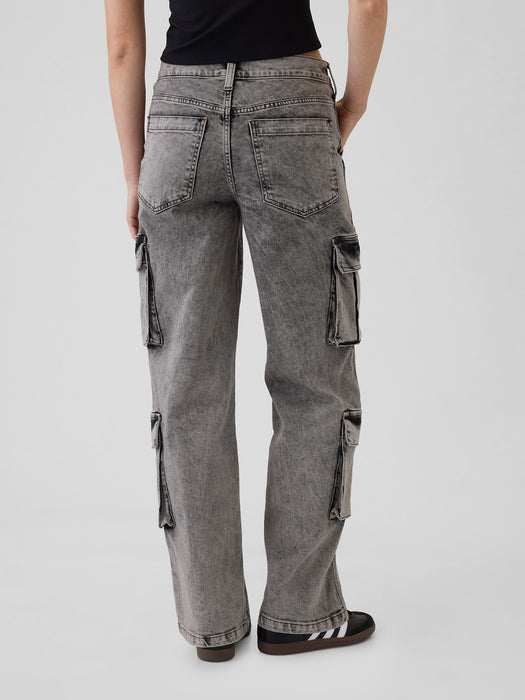 Mid Rise Double Cargo '90s Loose Jeans