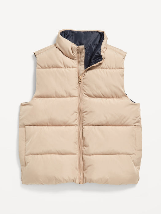 Water-Resistant Quilted Puffer Vest for Boys