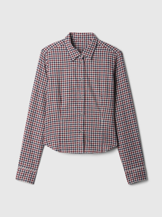 Cropped Flannel Shirt