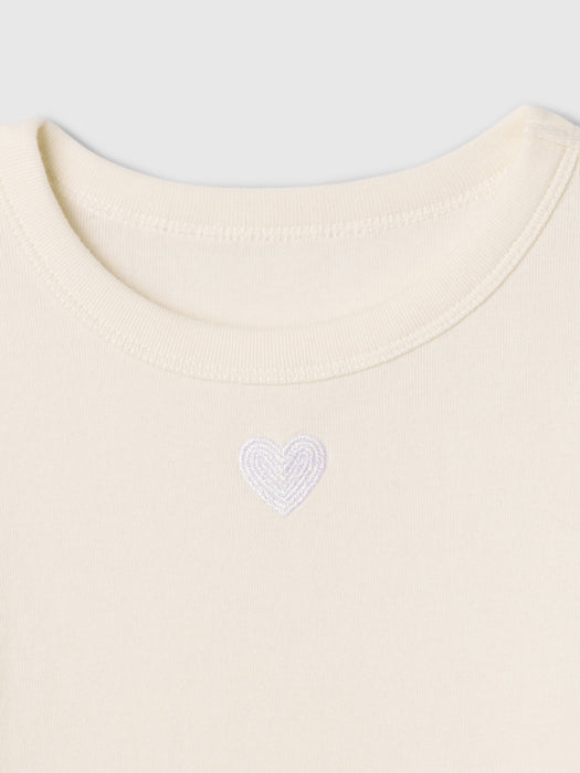 Kids Rib Embroidered Graphic T-Shirt