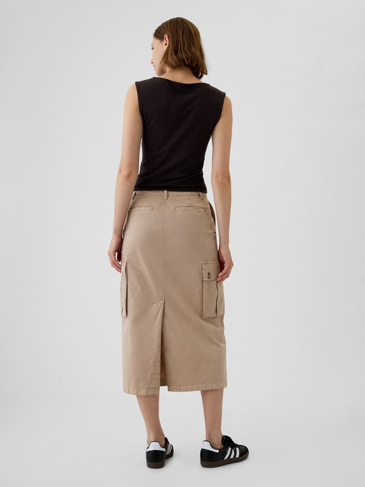 Utility Cargo Midi Skirt