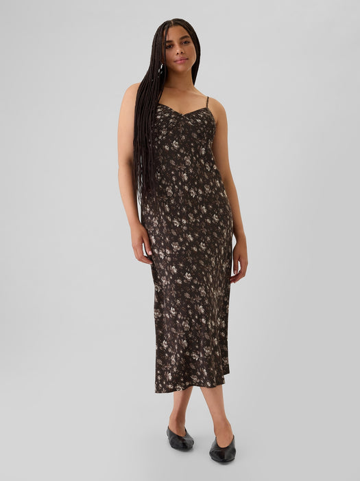 Pintuck Midi Dress