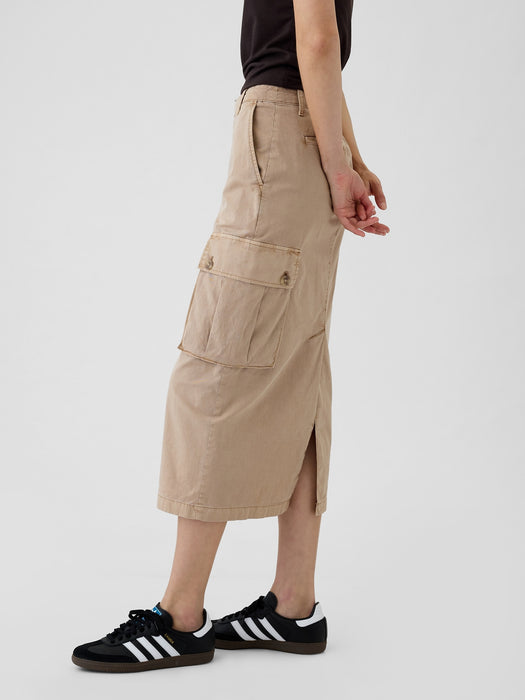 Utility Cargo Midi Skirt