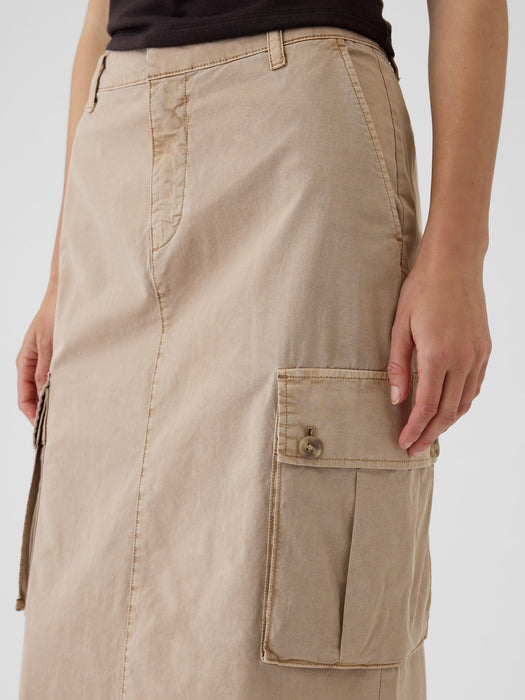 Utility Cargo Midi Skirt