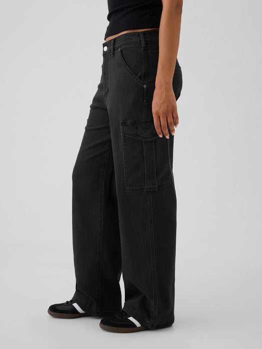 Mid Rise &#39;90s Loose Cargo Jeans