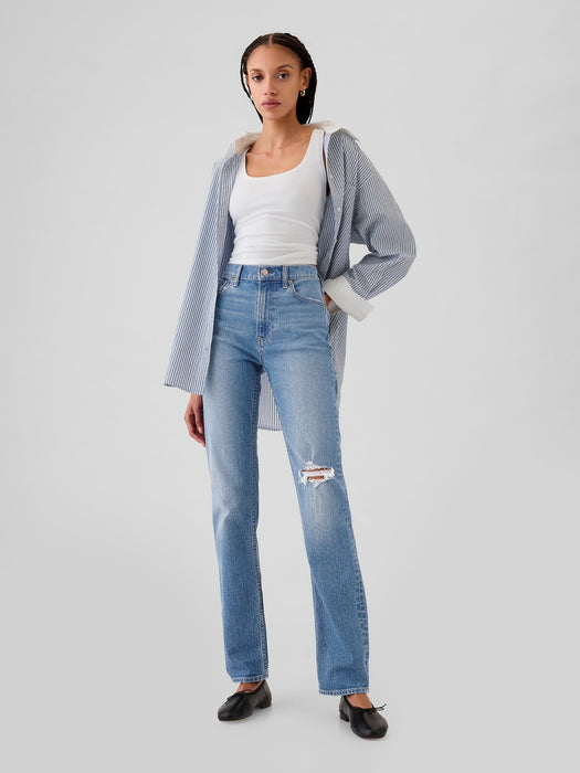 High Rise &#39;90s Straight Jeans