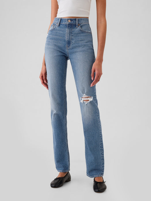 High Rise &#39;90s Straight Jeans