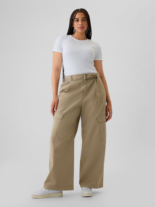 High Rise Cargo Baggy Trousers