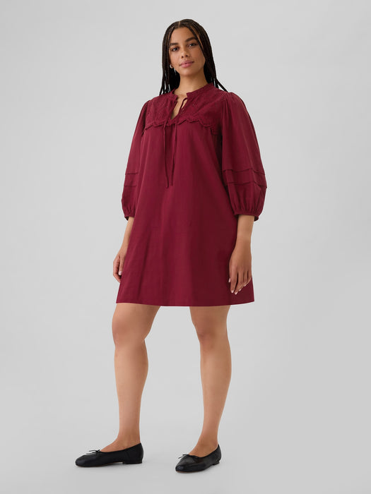 Eyelet Mini Dress