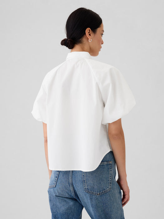 Organic Cotton Bubble Sleeve Shirt