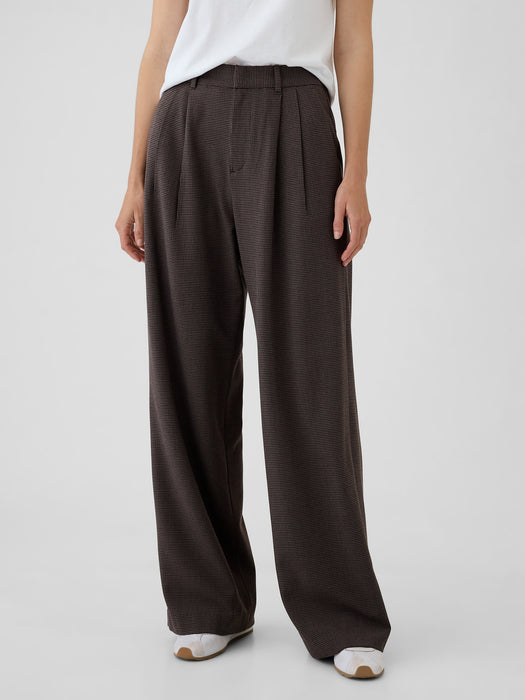 365 High Rise Brushed Twill Pleated Trousers