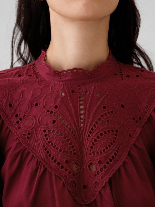 Embroidered Eyelet Top