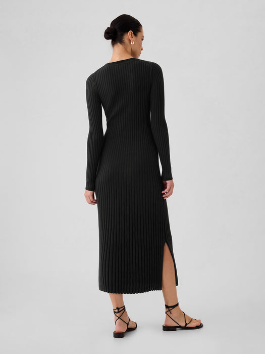 Rib Sweater Maxi Dress