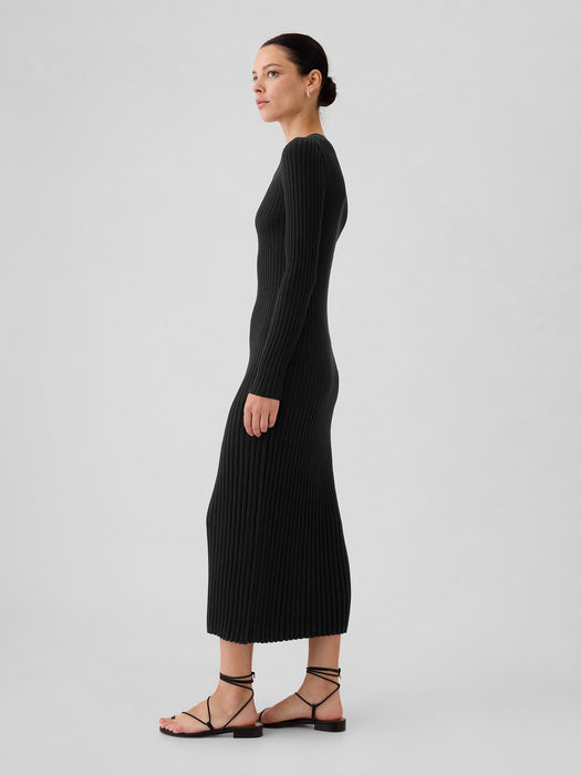 Rib Sweater Maxi Dress