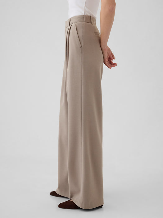 365 High Rise Brushed Twill Pleated Trousers