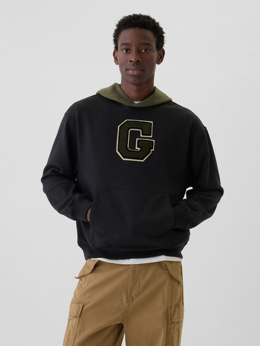 Colorblock Varsity Logo Hoodie