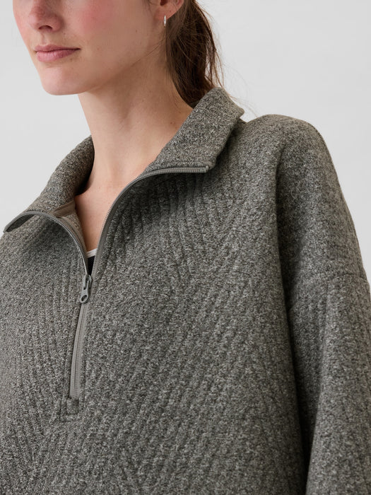 GapFit Quilted Jacquard Half-Zip Pullover