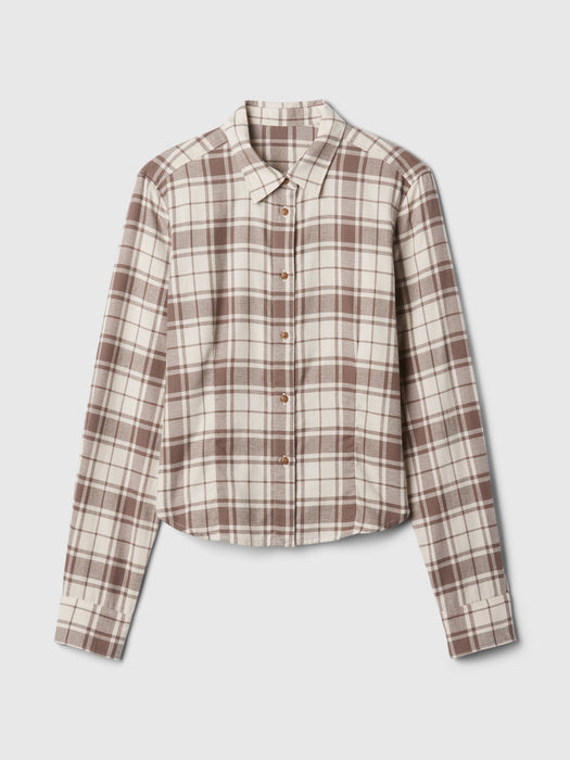 Cropped Flannel Shirt