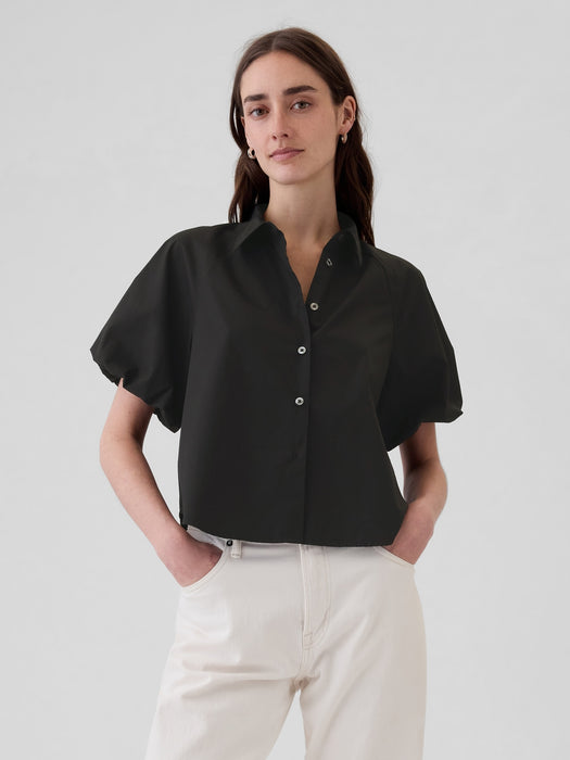 Organic Cotton Bubble Sleeve Shirt