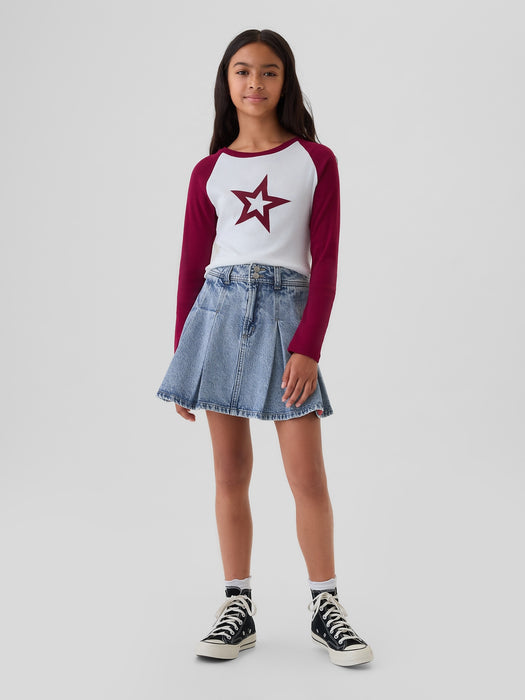 Gap &#215 American Girl Kids Pleated Denim Skirt