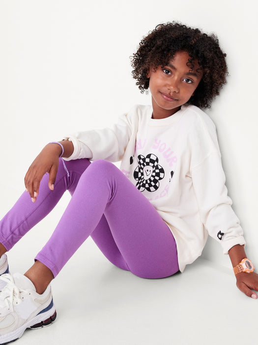 High-Waisted PowerPress 7/8-Length Leggings for Girls