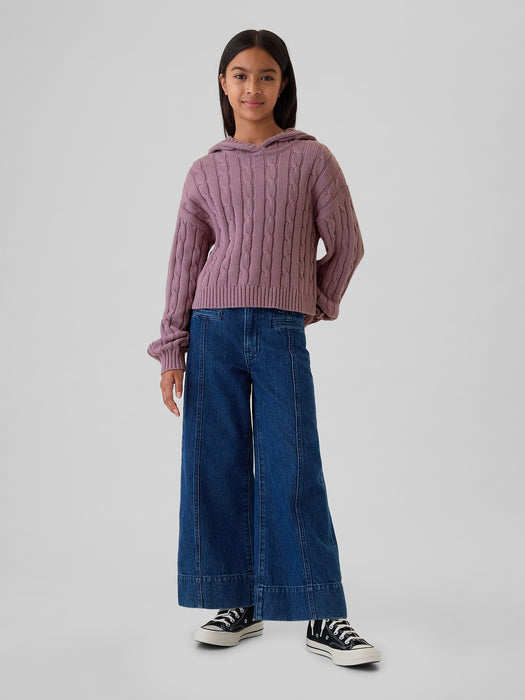 Kids Cable-Knit Cropped Sweater