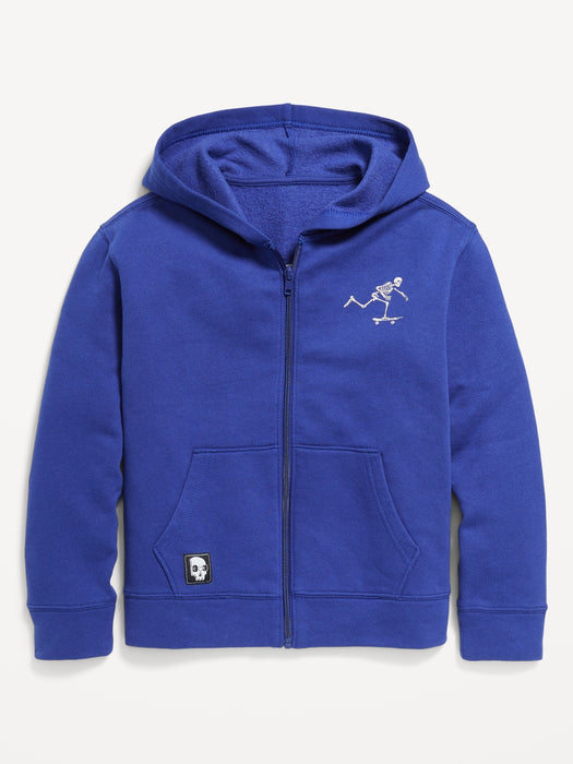 Graphic Zip-Front Hoodie for Boys