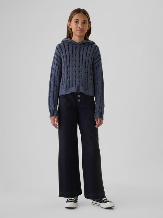 Kids Cable-Knit Cropped Sweater