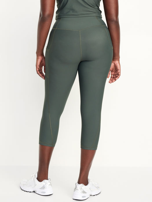 High-Waisted PowerSoft Crop Pocket Leggings