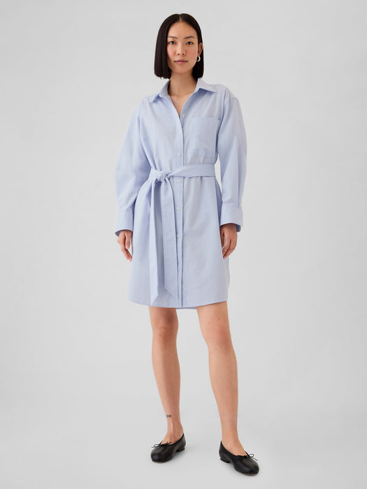 Organic Cotton Oxford Mini Shirtdress