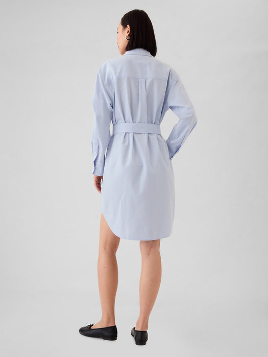 Organic Cotton Oxford Mini Shirtdress