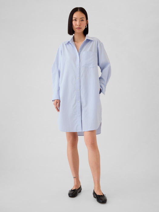 Organic Cotton Oxford Mini Shirtdress