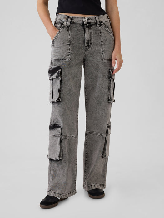 Mid Rise Double Cargo '90s Loose Jeans