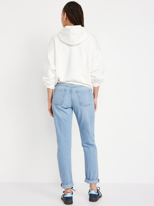 Mid-Rise Wow Boyfriend Straight Jeans