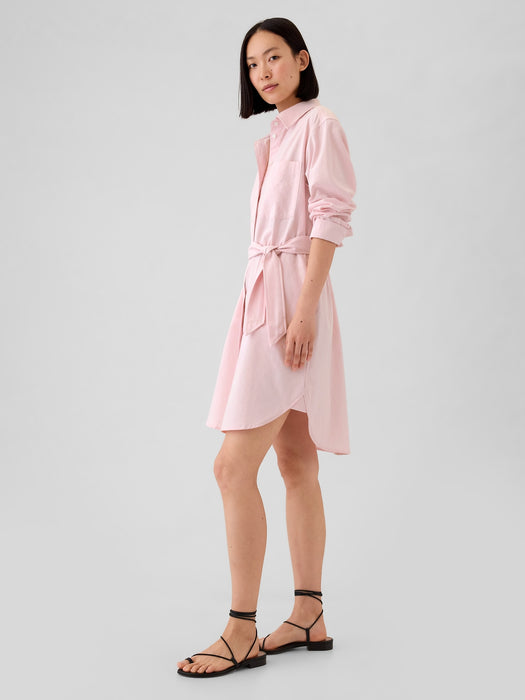 Organic Cotton Oxford Mini Shirtdress