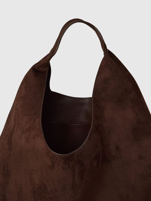 Tan suede slouch bag deals