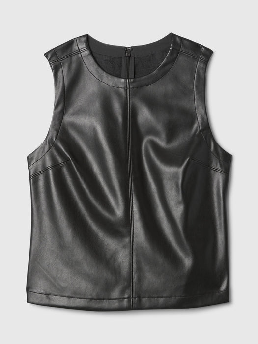 Vegan Leather Shell Tank