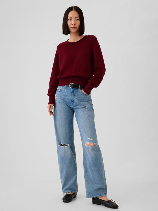 Shrunken Roll Neck Sweater