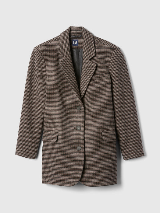 Relaxed Houndstooth Blazer