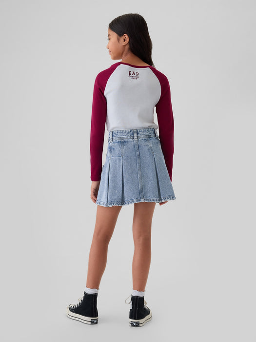 Gap &#215 American Girl Kids Pleated Denim Skirt