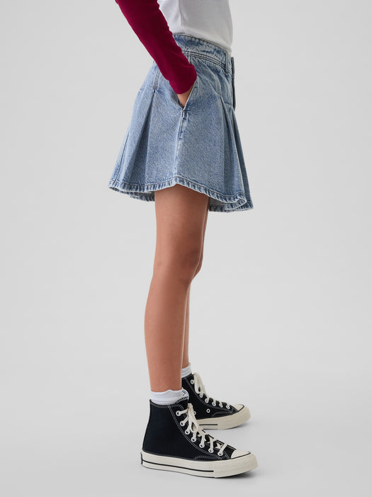 Gap &#215 American Girl Kids Pleated Denim Skirt