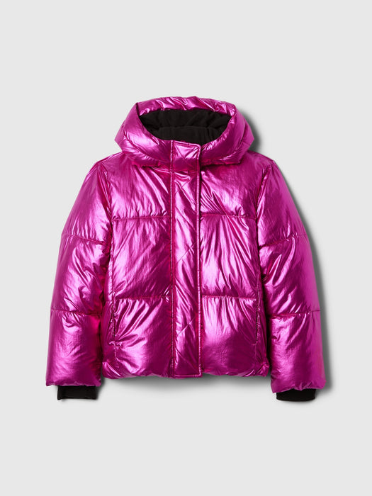 Kids Recycled Metallic Puffer Jacket