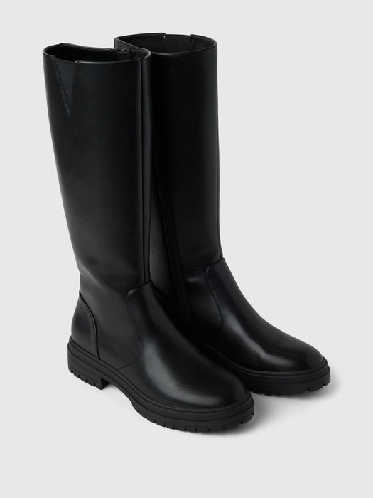 Vegan Leather Tall Boots