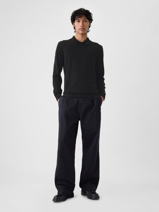 Merino Polo Sweater